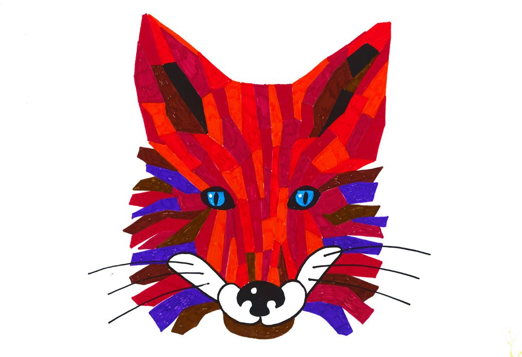Colouring example fox
