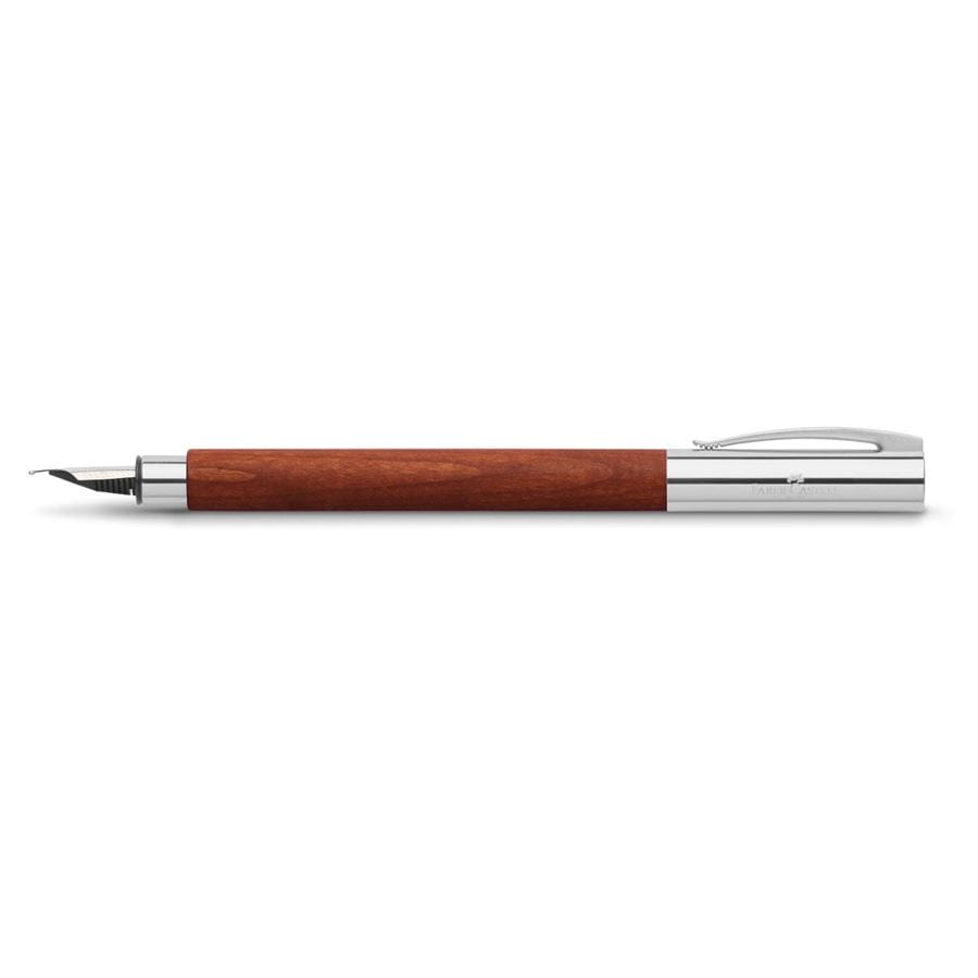 Faber-Castell - Ambition pear wood fountain pen, F, reddish brown