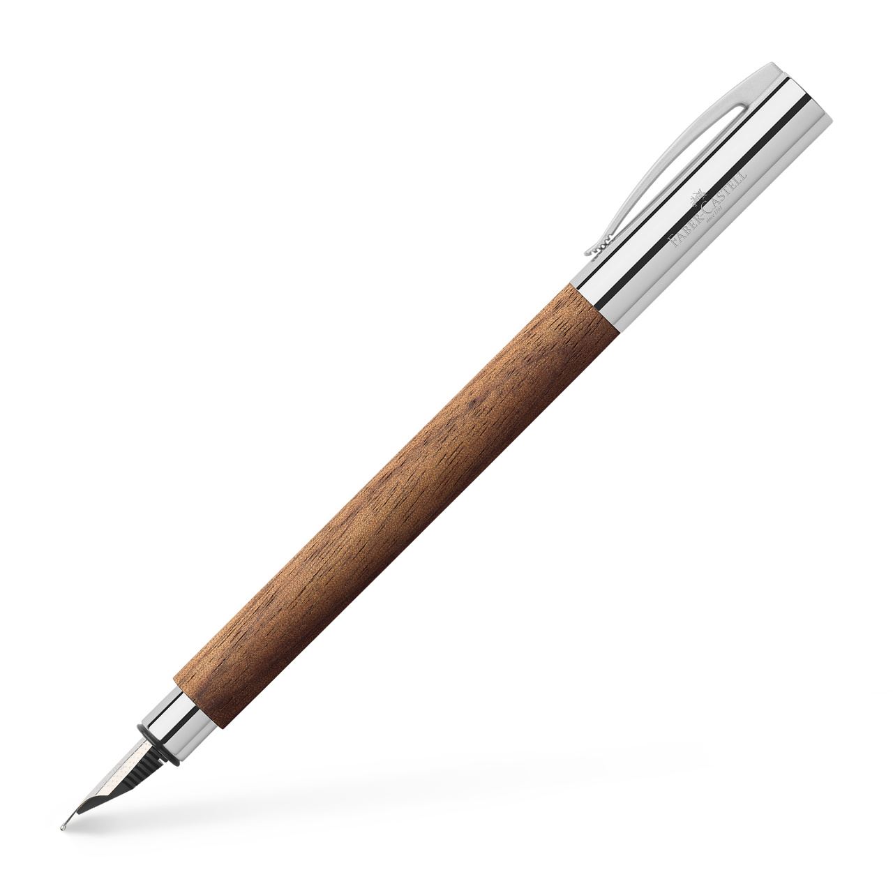 Faber-Castell - Ambition walnut wood fountain pen, B, brown