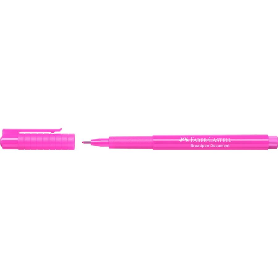 Faber-Castell - Fibre tip pen Broadpen document pink