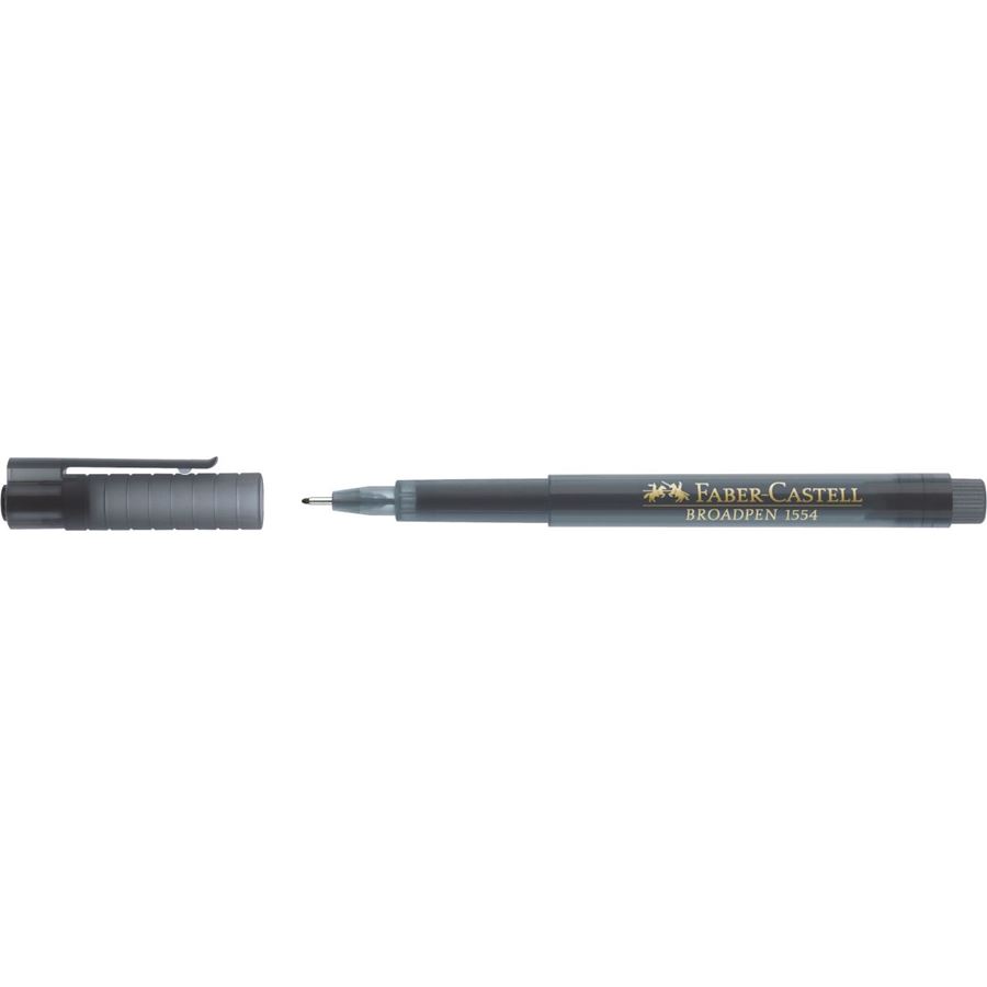 Faber-Castell - Fibre tip pen Broadpen document grey