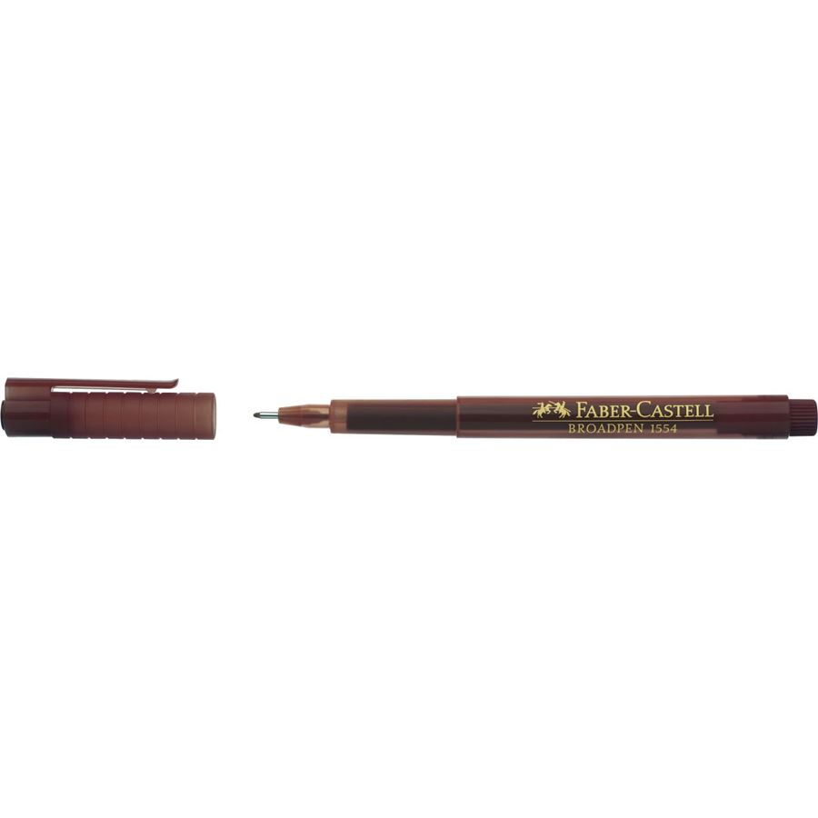Faber-Castell - Fibre tip pen Broadpen document dark brown