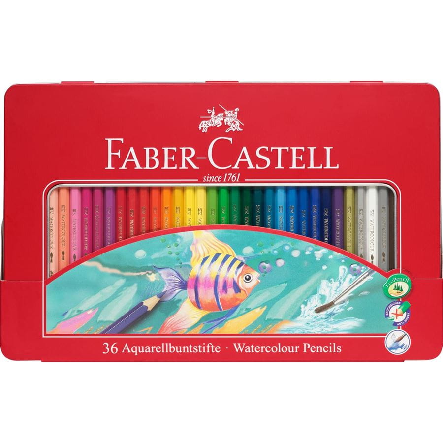 Faber-Castell - Watercolour pencil tin of 36