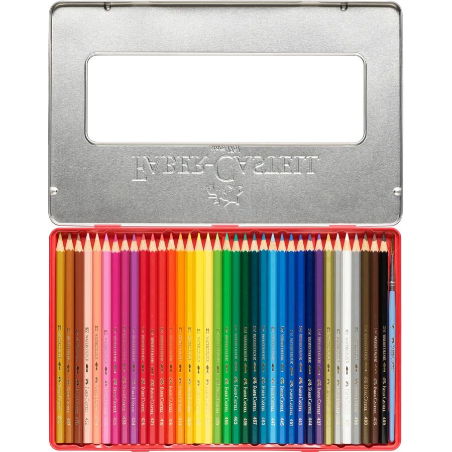 Faber-Castell - Classic Colour watercolour pencils, tin of 36