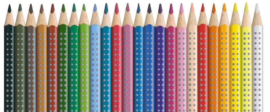 Faber-Castell - Colour Grip colour pencil, cardboard wallet of 24