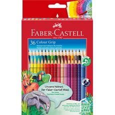 Faber-Castell - Colour Grip colour pencil, cardboard wallet of 36