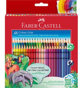 Faber-Castell - Colour Grip colour pencil, cardboard wallet of 48