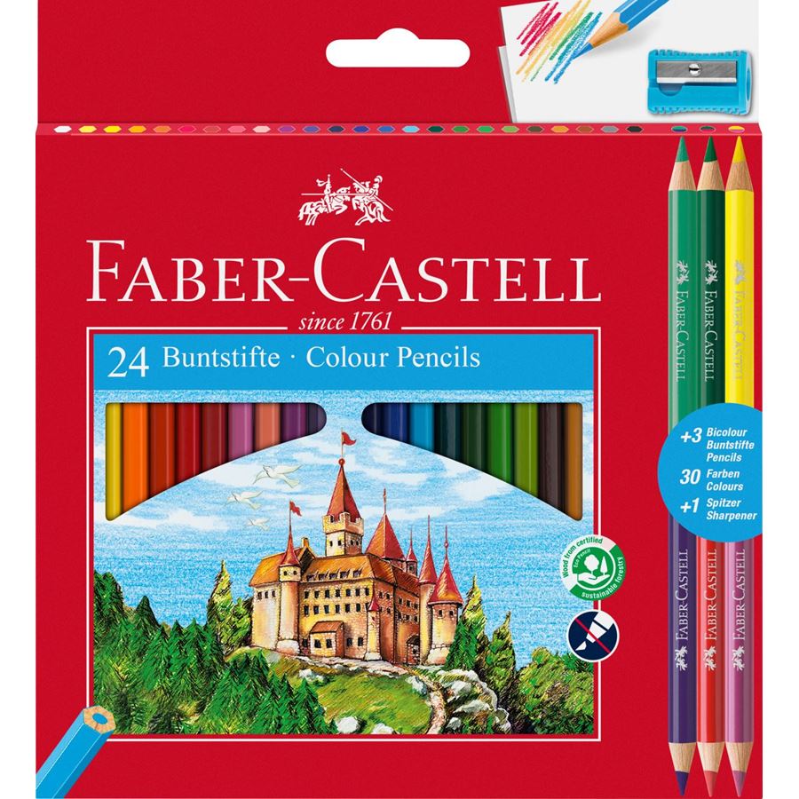 Faber-Castell - Classic Colour colour pencils, cardboard wallet, 28 pieces