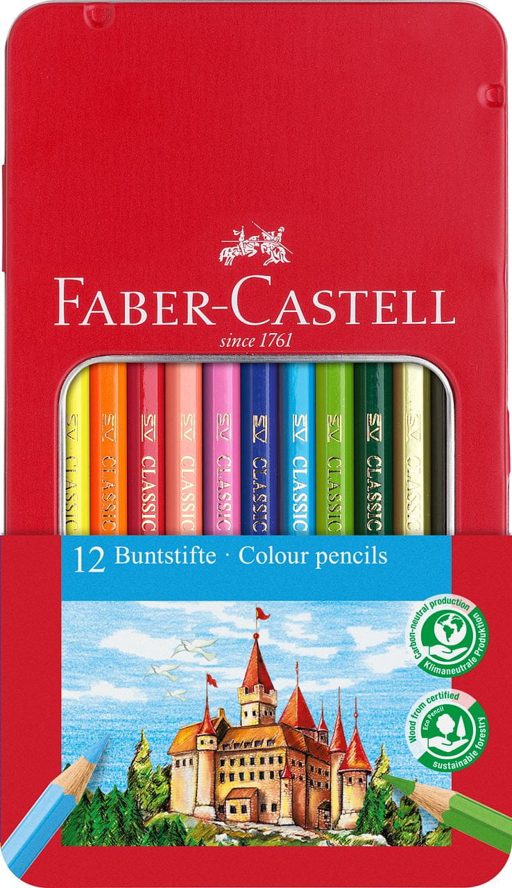Faber-Castell - Classic Colour colour pencil, tin of 12