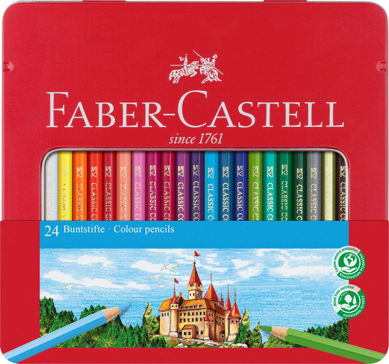 Faber-Castell - Classic Colour colour pencil, tin of 24