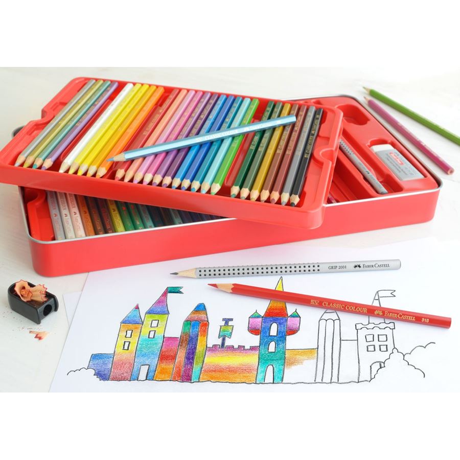 Faber-Castell - Classic Colour colour pencils, tin of 60