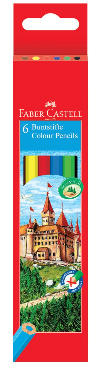 Faber-Castell - Classic Colour colour pencil, cardboard wallet of 6