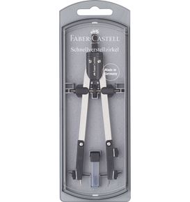 Faber-Castell - Quick-set compass with both legs jointed, silver