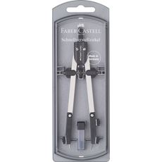 Faber-Castell - Quick-set compass with both legs jointed, silver