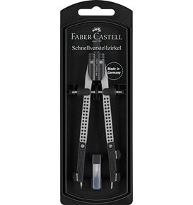 Faber-Castell - Quick-set compass with both legs jointed, silver
