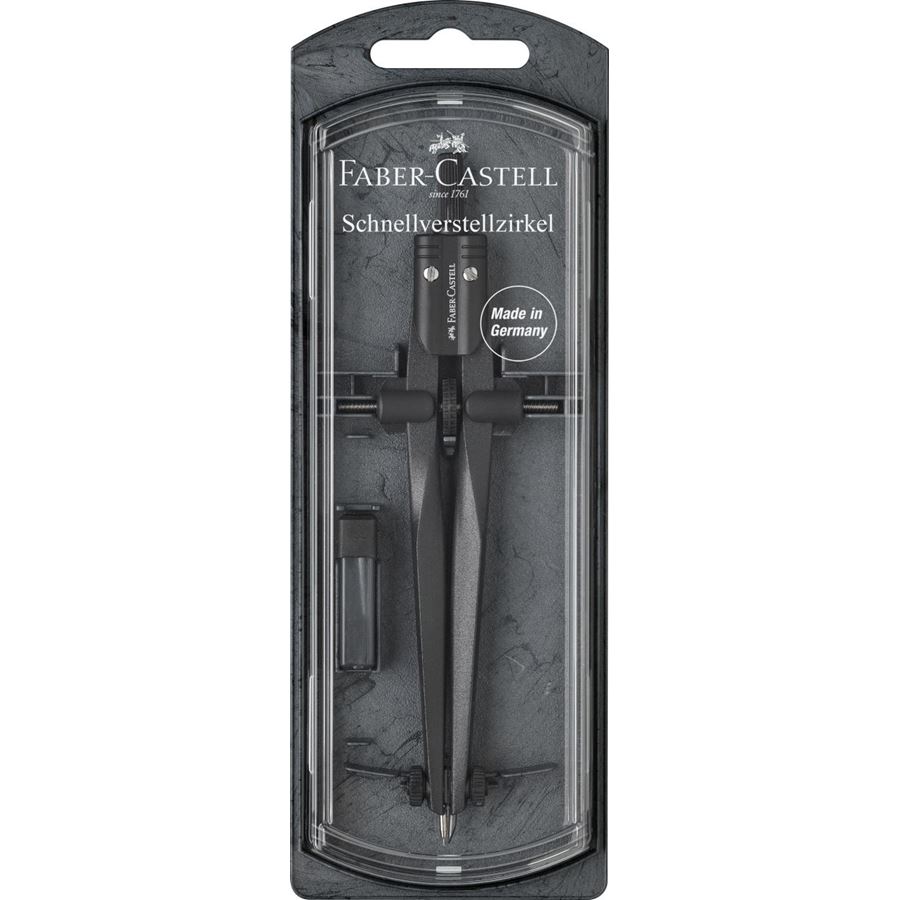 Faber-Castell - Stream compass with quick set mechanism, assorted colours