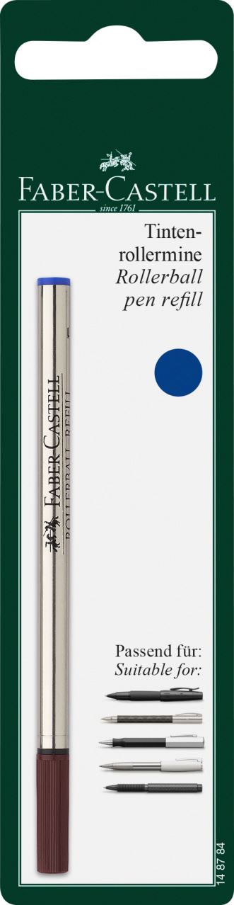 Faber-Castell - Spare refill for Fine Writing rollerball, M, blue