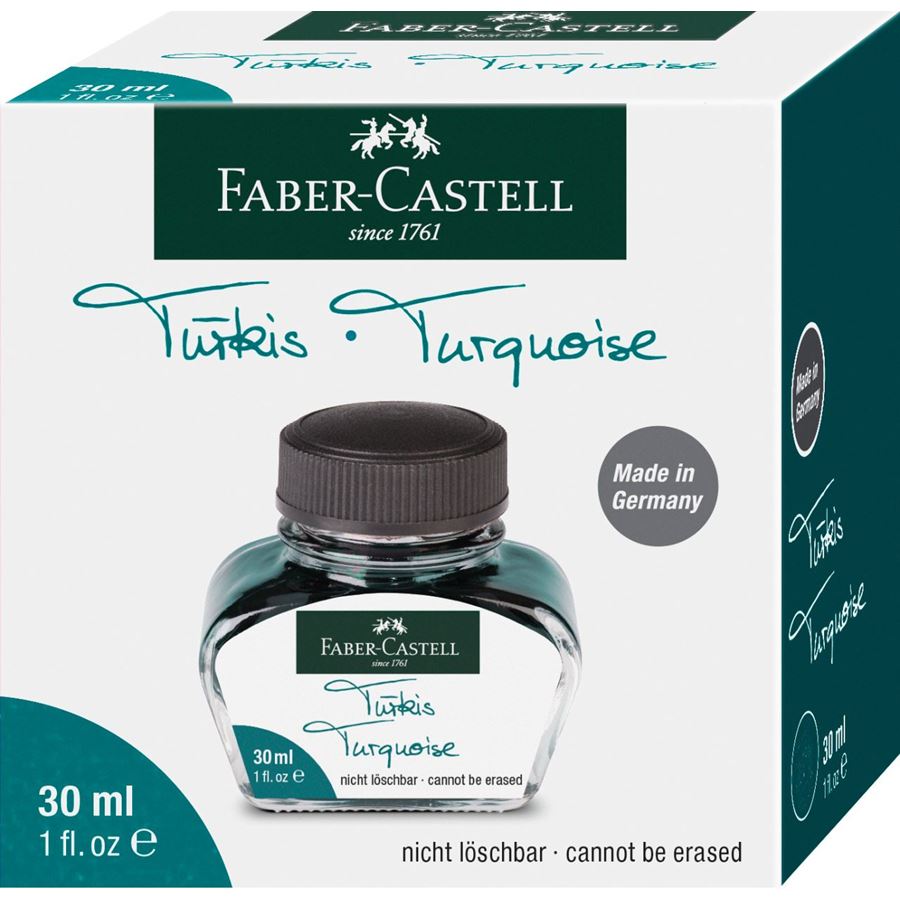Faber-Castell - Ink bottle, 30 ml, ink turquoise