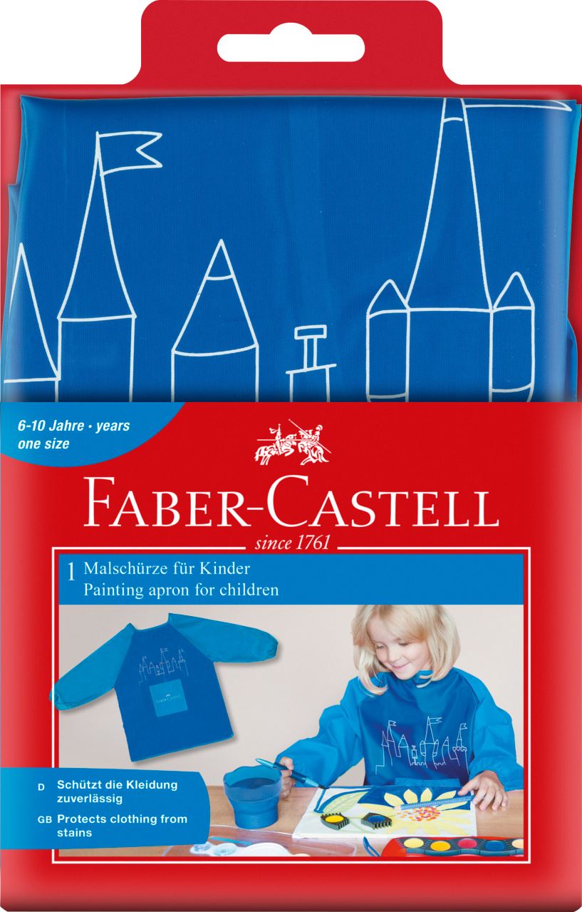 Faber-Castell - Painting apron for children, blue