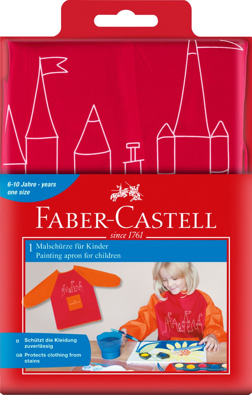 Faber-Castell - Painting apron for children, rot