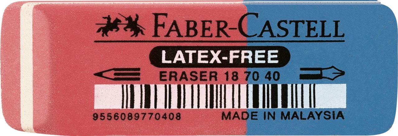 Faber-Castell - 7070-40 latex-free eraser for ink/pencil