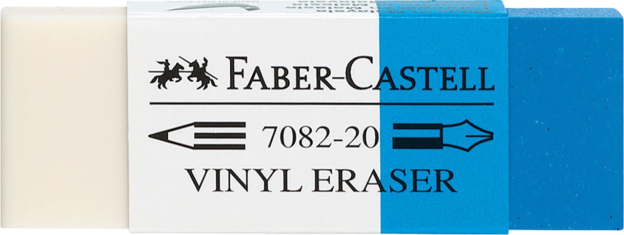 Faber-Castell - 7082-20 Combi eraser, blue-white