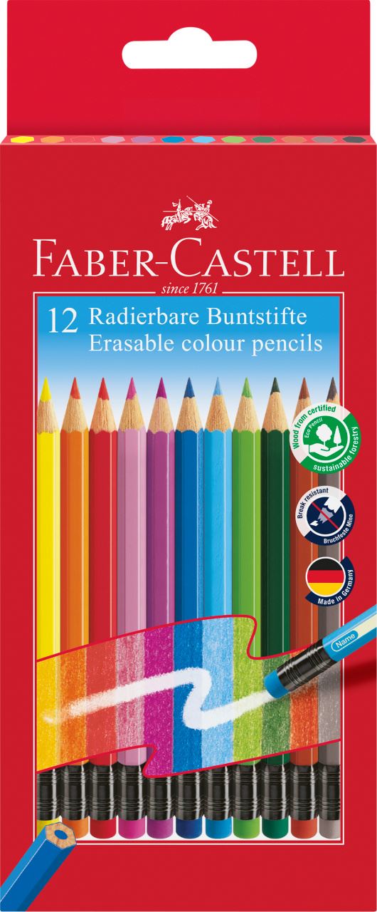 120124 Faber-Castell Faber-Castell Pencils Classic Colour Hexagonal Cardboard Wallet of 24 