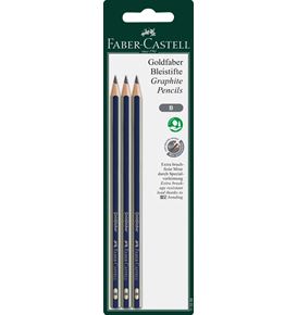 Faber-Castell - Goldfaber graphite pencil, B, set of 3
