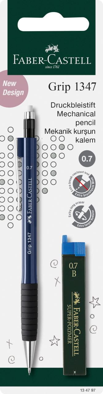 Faber-Castell - Grip 1347 mechanical pencil set, 0.7 mm, 2 pieces
