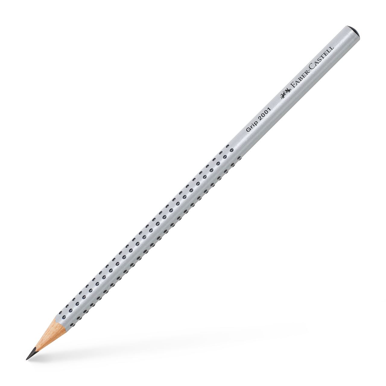 Faber-Castell - Grip 2001 graphite pencil, 2B, silver