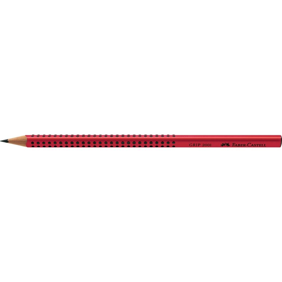 Faber-Castell - Grip 2001 graphite pencil, B, red