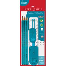 Faber-Castell - Grip 2001 graphite pencil set, B, turquoise, 6 pieces