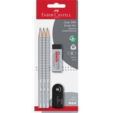 Faber-Castell - Grip 2001 graphite pencil set, 2B, black, 5 pieces