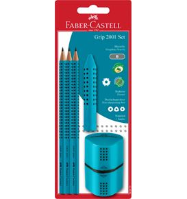 Faber-Castell - Grip graphite pencil set, turquoise, 5 pieces