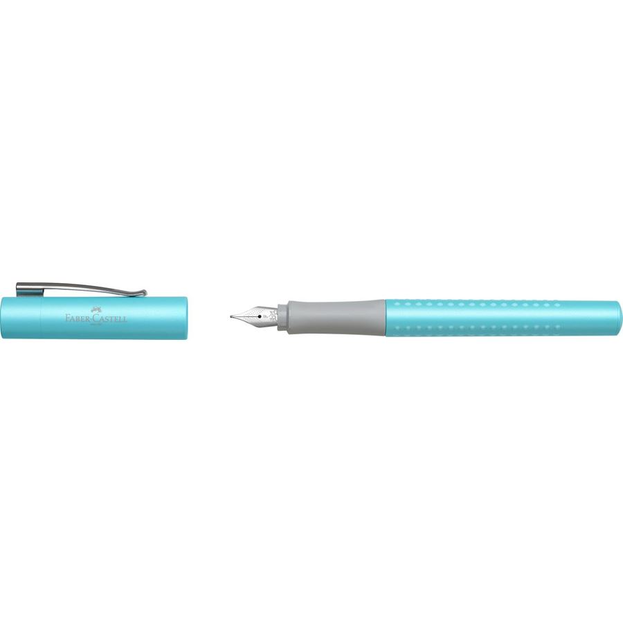 Faber-Castell - Fountain pen Grip Pearl Edition F turquoise