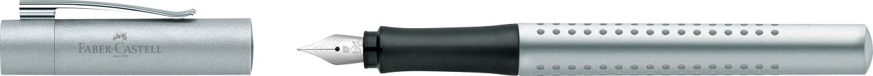 Faber-Castell - Grip 2011 fountain pen, nib width EF, silver