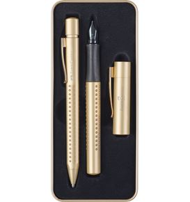 Faber-Castell - Grip Edition fountain pen, gift set, gold, 2 pieces