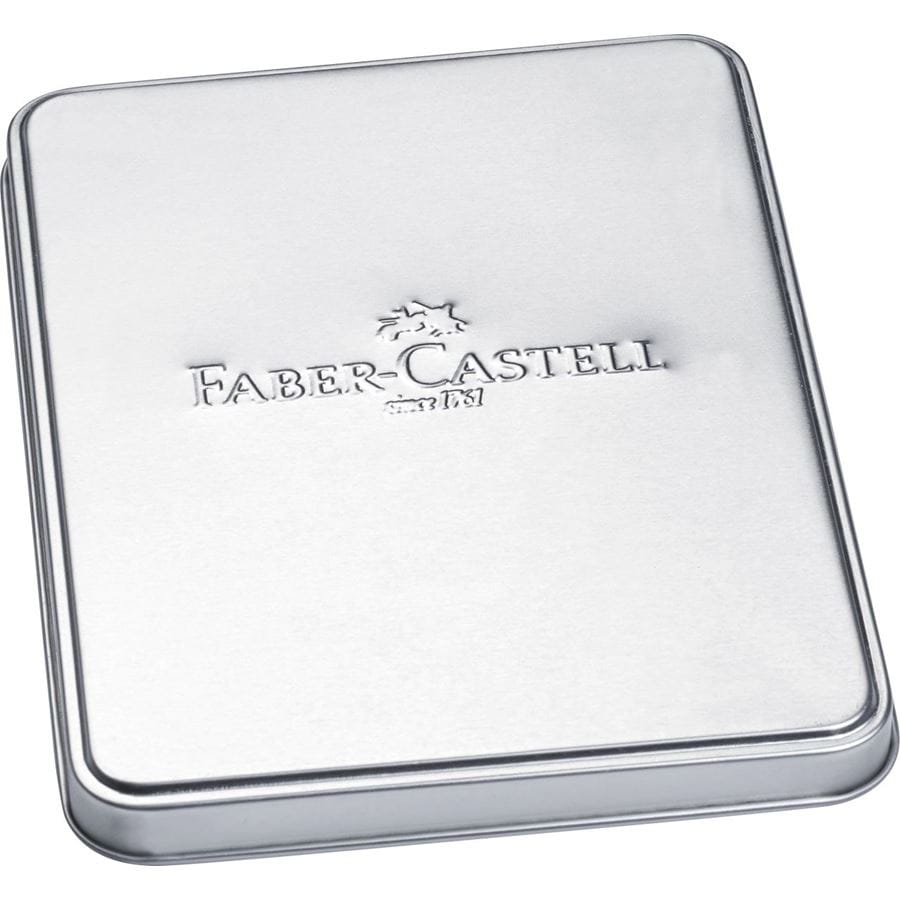 Faber-Castell - Grip 2011 fountain pen, gift set, silver, 4 pieces