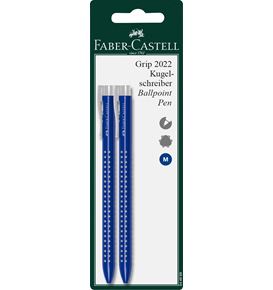 Faber-Castell - Grip 2022 ballpoint pen, M, blue, set of 2
