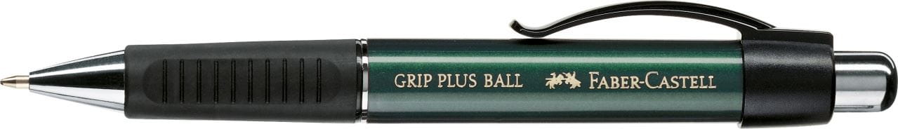 Faber-Castell - Grip Plus Ball ballpoint pen, M, green metallic