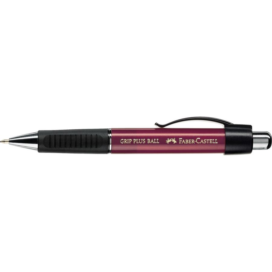 Faber-Castell - Grip Plus Ball ballpoint pen, M, red metallic 