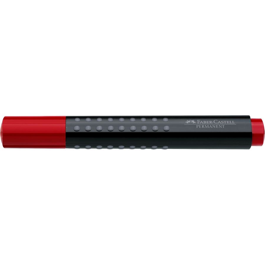 Faber-Castell - Grip Marker Permanent, chisel tip, red