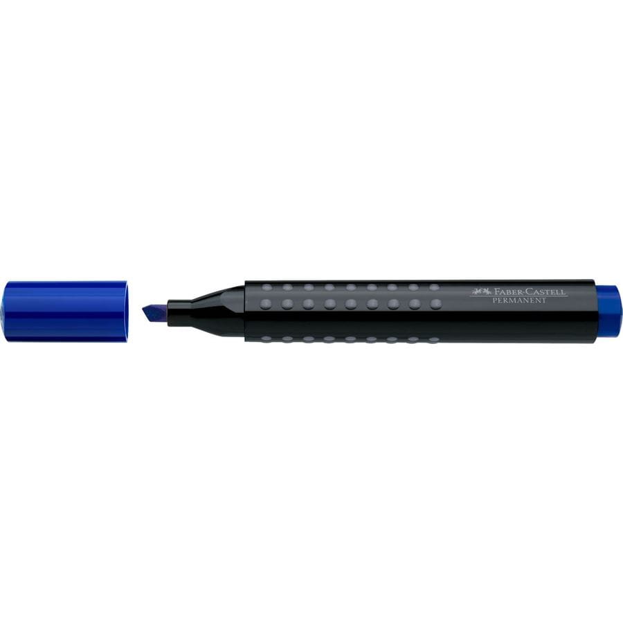 Faber-Castell - Grip Marker Permanent, chisel tip, blue