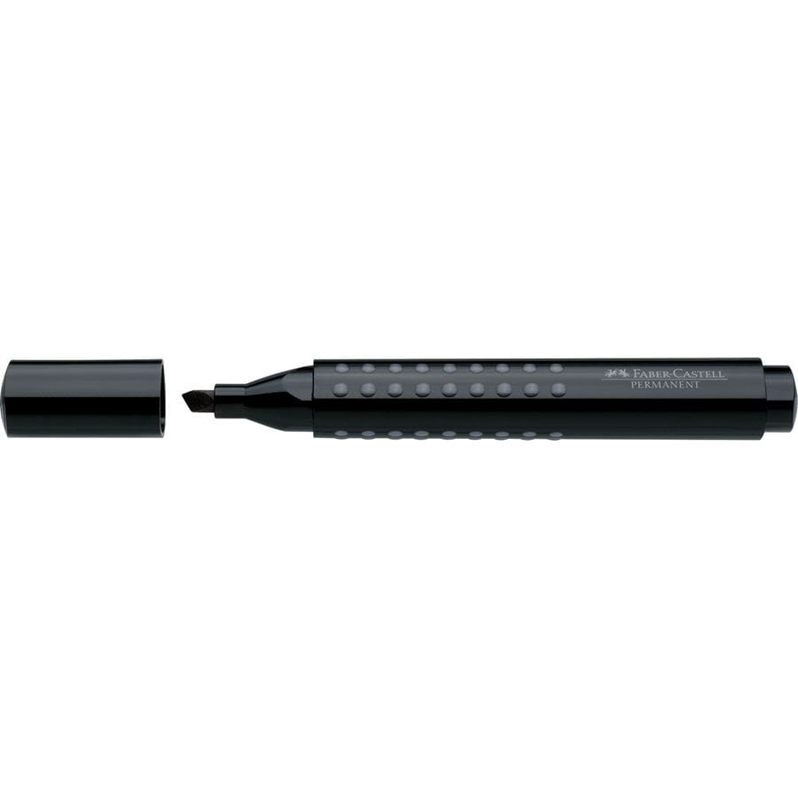 Faber-Castell - Grip Marker Permanent, chisel tip, black