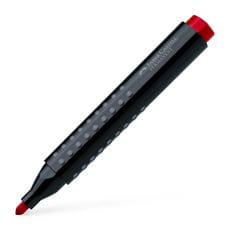 Faber-Castell - Grip Marker Permanent, round tip, red