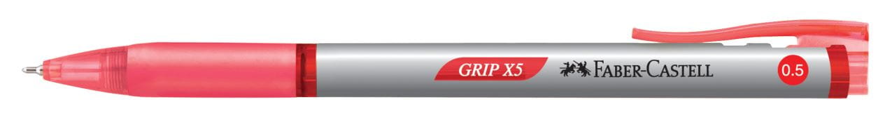 Faber-Castell - Grip X5 ballpoint pen, 0.5 mm, red