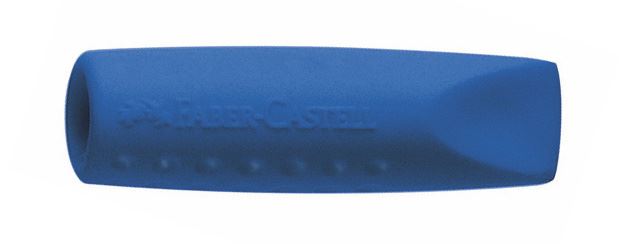 Faber-Castell - Grip 2001 eraser cap eraser, 2x grey, red or grey, blue
