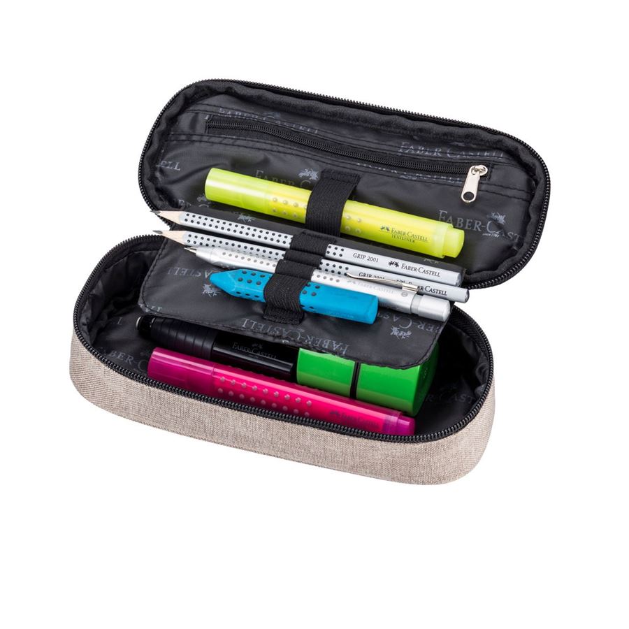 Faber-Castell - Grip pencil case with rubber band, sand