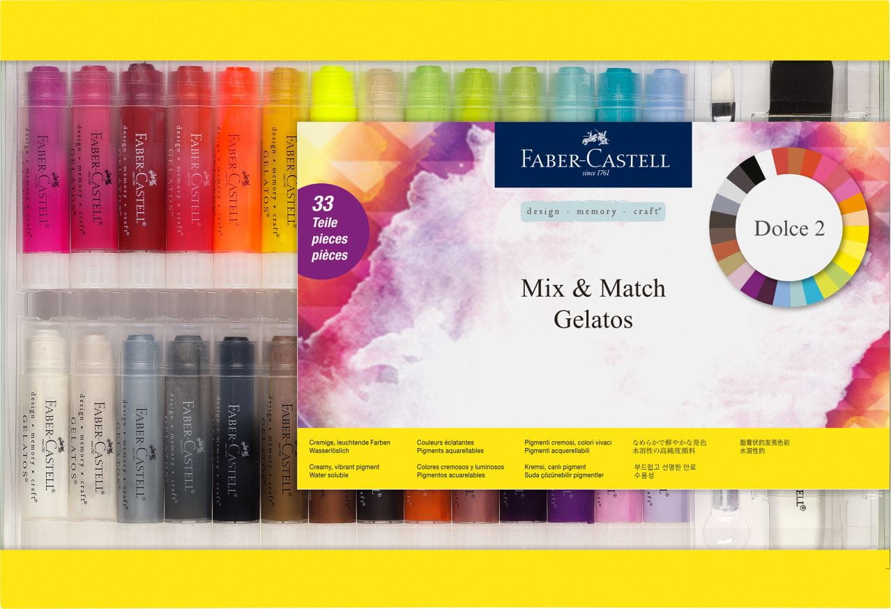 Faber-Castell - Gelatos water-soluble crayons, gift set, 33 pieces