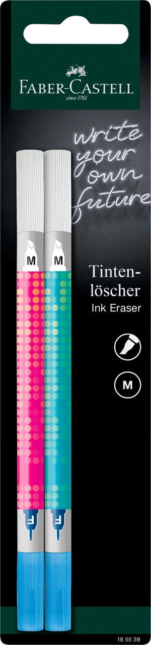 Faber-Castell - Ink eraser chisel tip M, set of 2